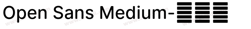 Open Sans Medium字体转换